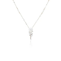 Kyoho Akoya Pearls with Diamonds Pendant with Gold Chain Necklace