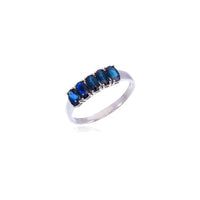 Oval Cut Blue Sapphire Ring